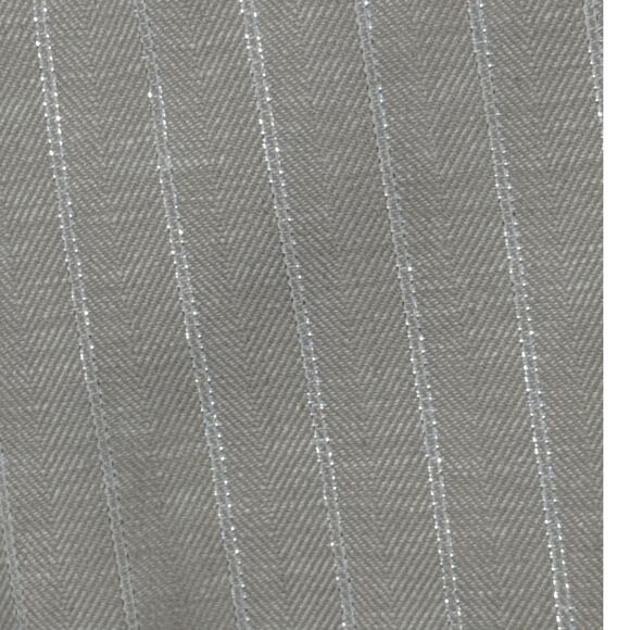 LOFT Classic Striped Blazer Metallic Thread Tan Beige Size 12 - Picture 6 of 10